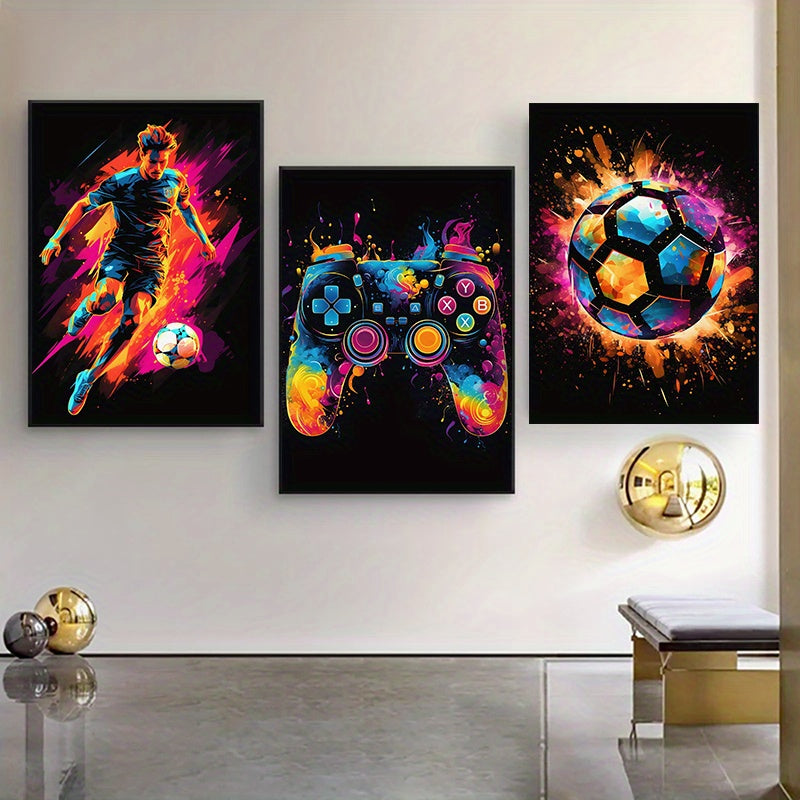 BowLift | Wall Art Set Abstract Gaming Football Prints