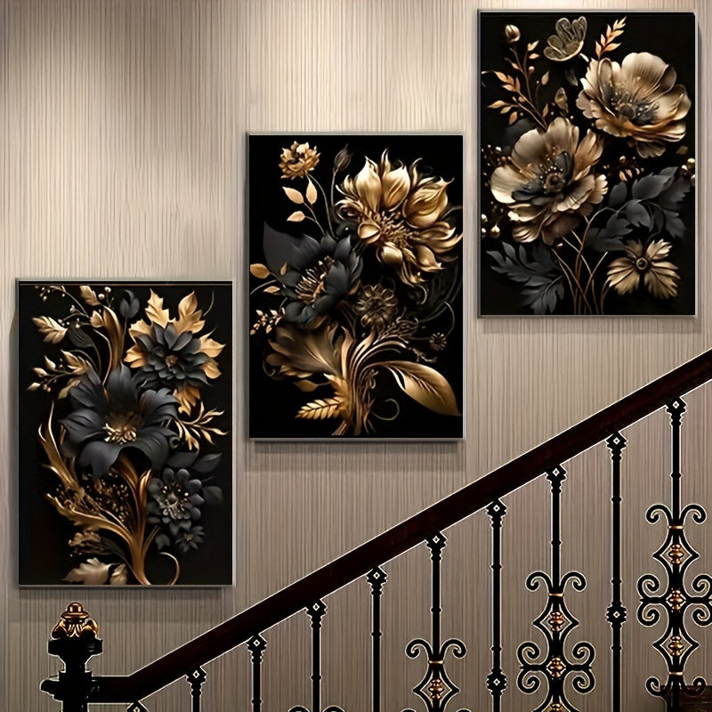 BowLift | LuxeBloom - Golden Flower Wall Decor
