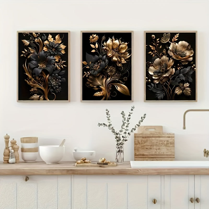 BowLift | LuxeBloom - Golden Flower Wall Decor