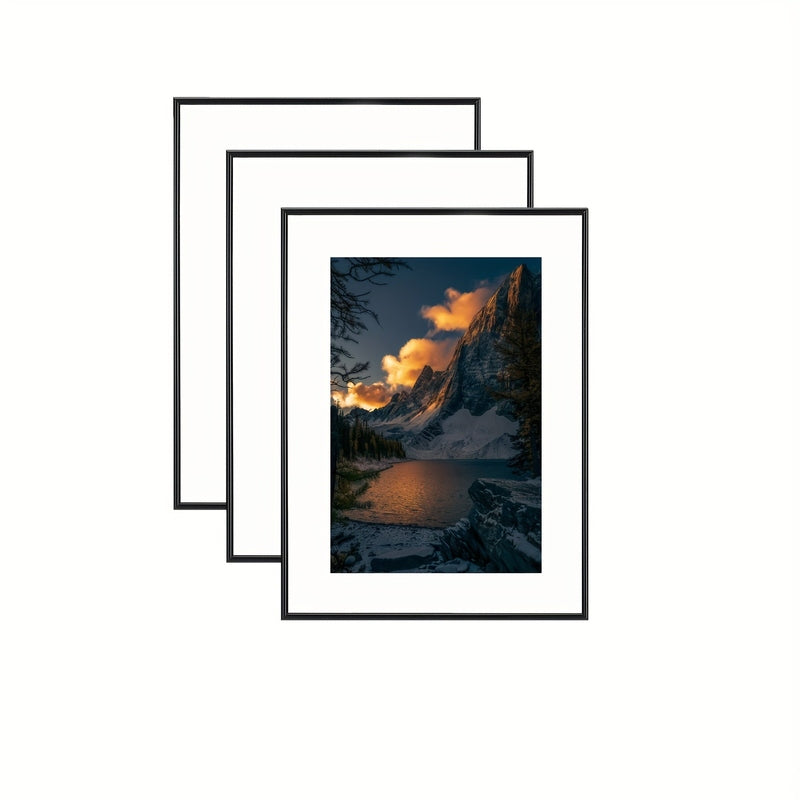 BowLift | FrameCraft - 3-Piece Black Photo Frame Set