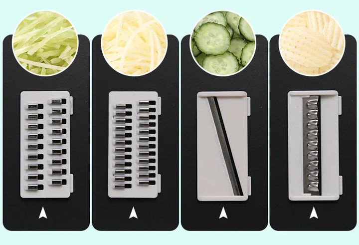 BowLift | Multifunctional Vegetable Slicer With Catchment Container – Practical Kitchen Helper For Easy Cutting, Grating & Slicing