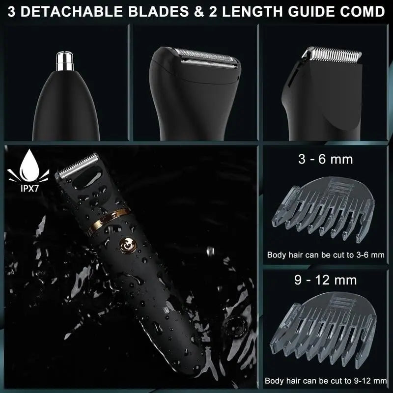 BowLift | 3-in-1 Electric Razor for Men – Precise Grooming in the Intimate & Body Area