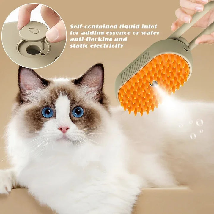 3-in-1 Electric Steam Brush for Pets - SteamPet Bowlift