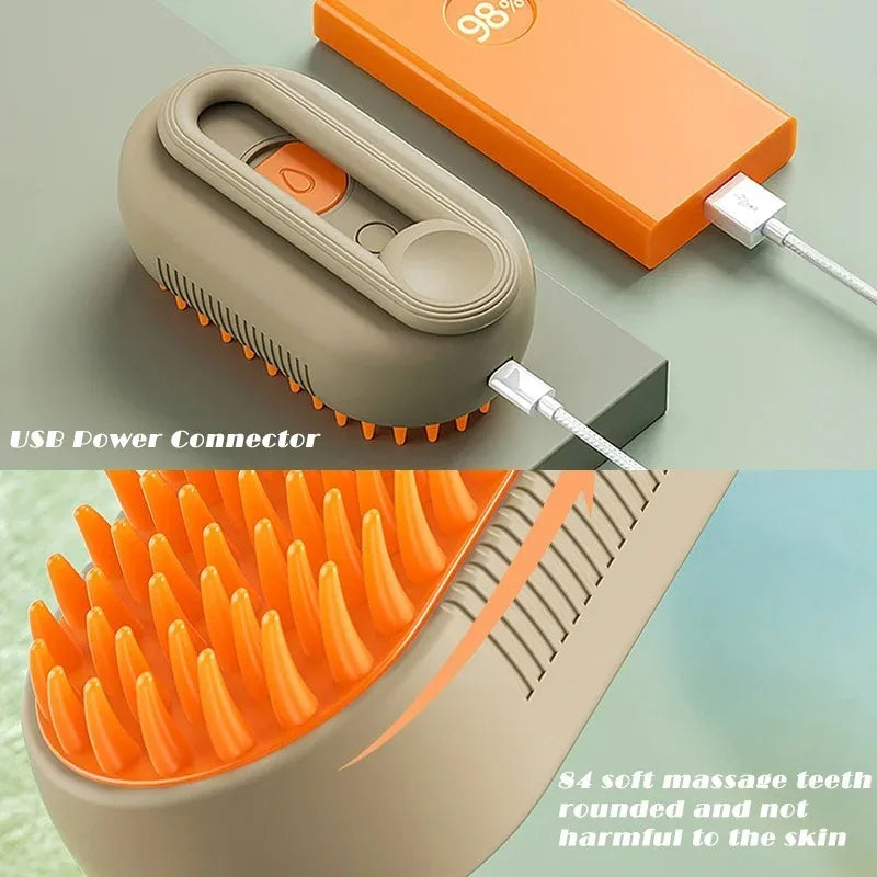 3-in-1 Electric Steam Brush for Pets - SteamPet Bowlift