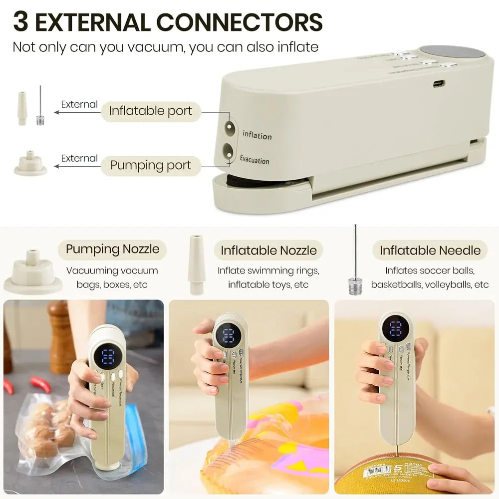 BowLift | 3-in-1 cordless mini vacuum sealer – keep food fresh & more