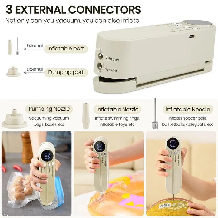 BowLift | 3-in-1 cordless mini vacuum sealer – keep food fresh & more