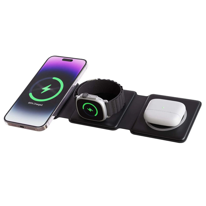 TriCharge Fold – 3-in-1 foldable wireless charging station | Bowlift