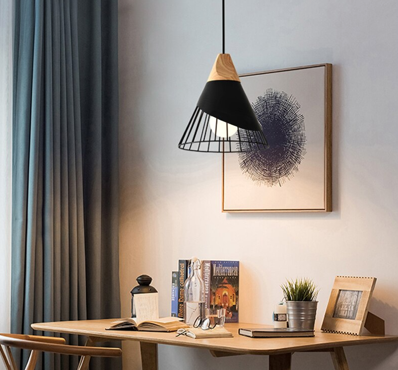 BowLift | Modern Wooden Cone Pendant Lights