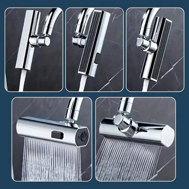 BowLift | 3-Mode Leak-Proof Sink Faucet Adapter - Durable Copper Construction for Kitchen and Bathroom