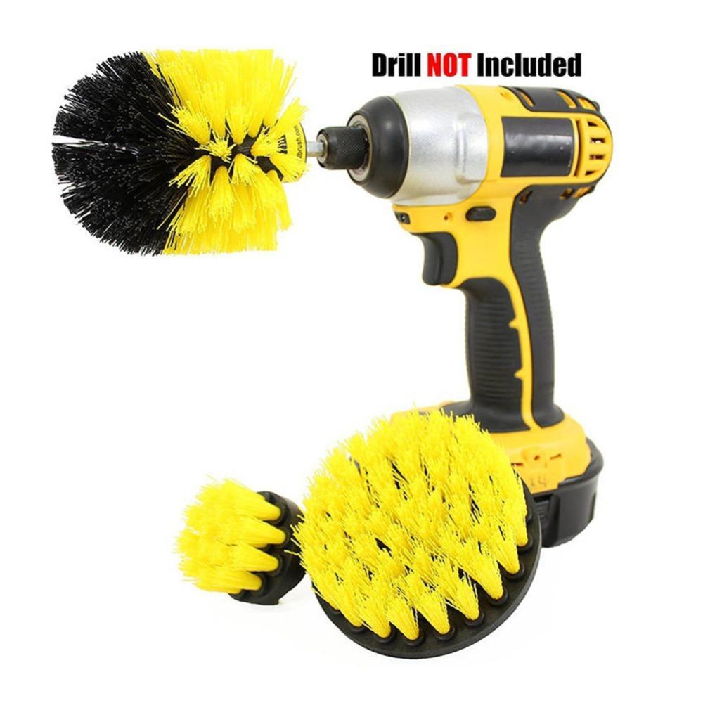 BowLift | IcoolGadgets 3 pcs/set Power Scrubber Brush Drill Brush Clean for Bathroom Surfaces Tub Shower Tile Grout Cordless Power Scrub Cleaning Kit
