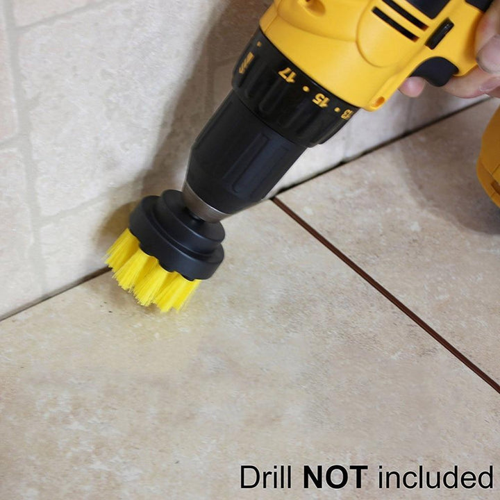 BowLift | IcoolGadgets 3 pcs/set Power Scrubber Brush Drill Brush Clean for Bathroom Surfaces Tub Shower Tile Grout Cordless Power Scrub Cleaning Kit
