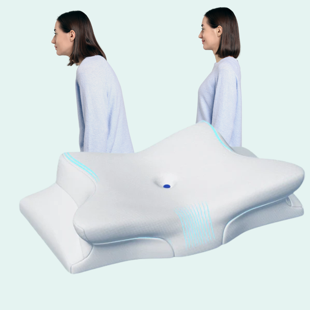 BowLift | Orthopedic Memory Foam Pillow for Neck Pain – Ergonomic Contour Cervical Support Pillow for Side, Back & Stomach Sleepers