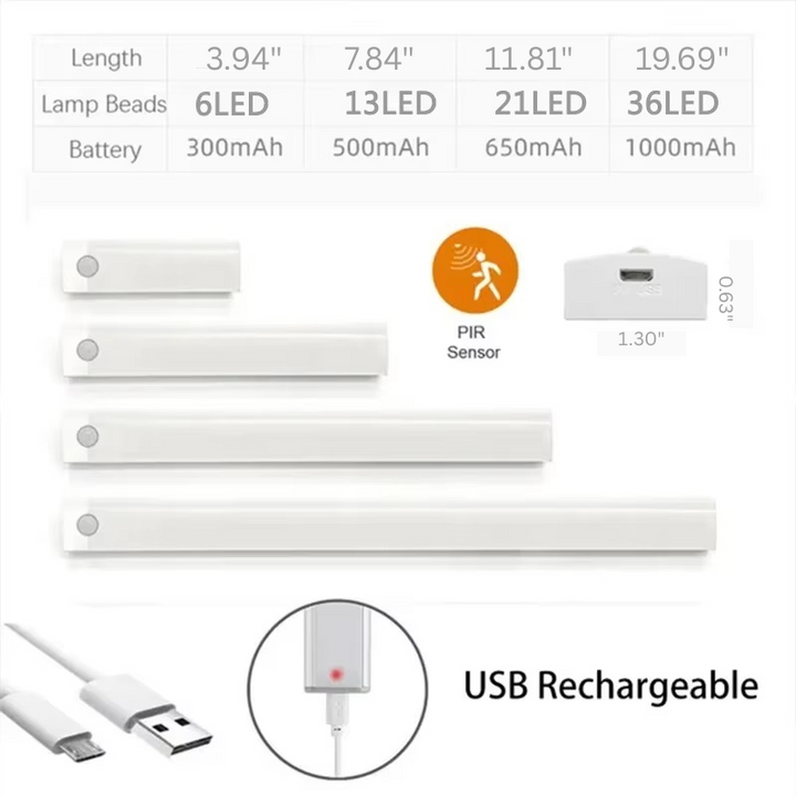 BowLift | Smart Sensor LED Night Light - Motion-Activated, Dimmable & Rechargeable