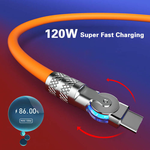 BowLift | 180° Anti-Break Fast Charge Data Cable (120W)
