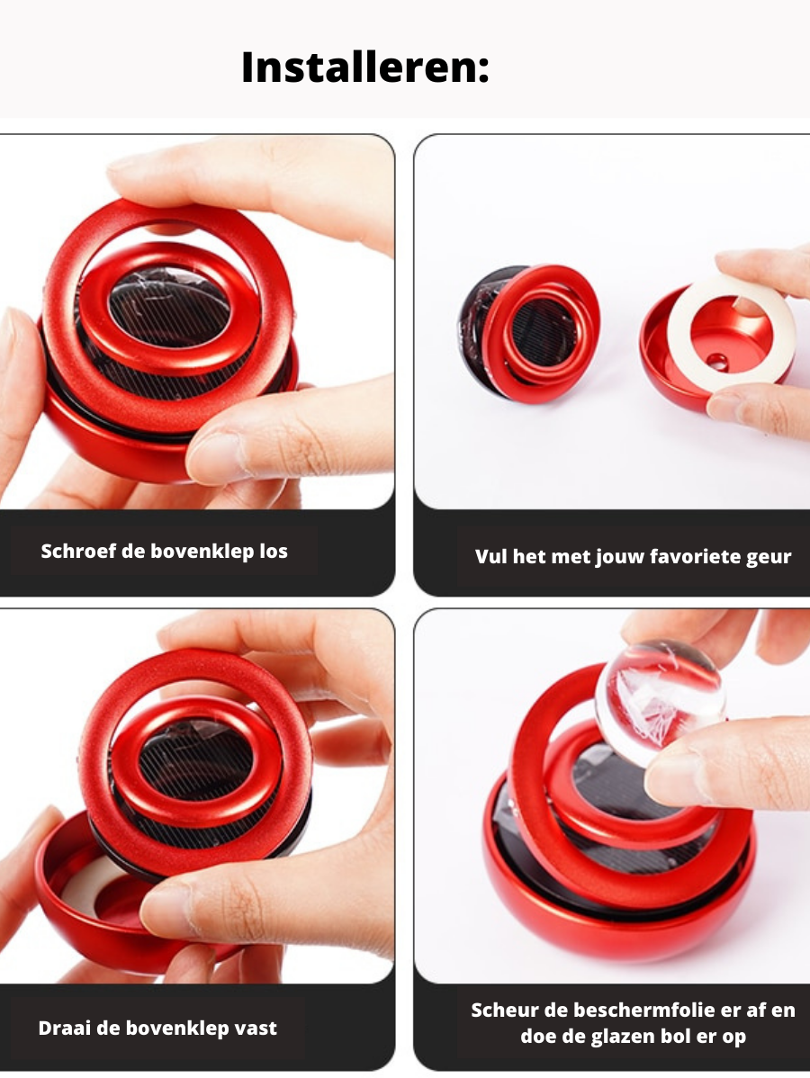 BowLift | Car Air Freshener | Solar Powered | 360° Fragrance Distribution | Luxurious Design | 4 Colors