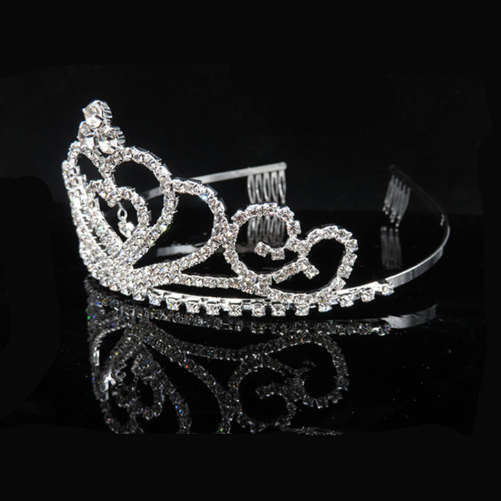 Women Glamorous Crystal Tiara Bowlift