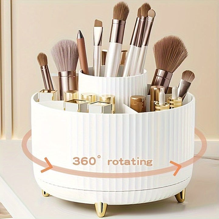 BowLift | GlamSpin – 360° Rotating Makeup & Desk Organiser with 5 Compartments