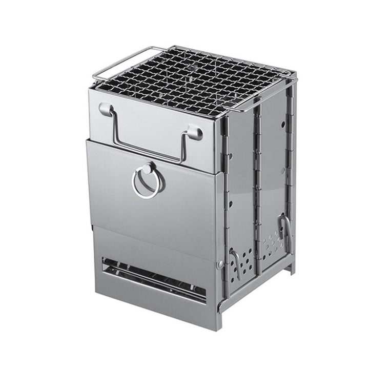 BowLift | Outdoor Folding Wood Stove Mini Stainless Steel Grill Camping Picnic