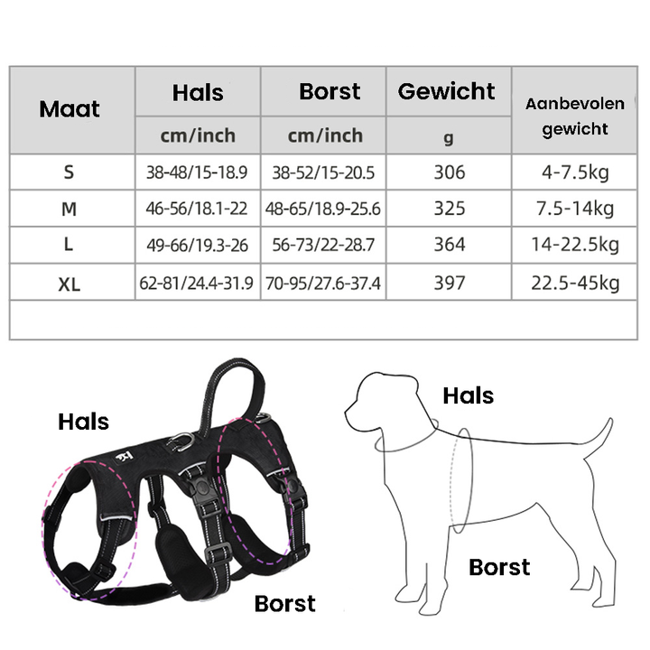 BowLift | Reflective Anti-Pull Dog Harness - Gripguard