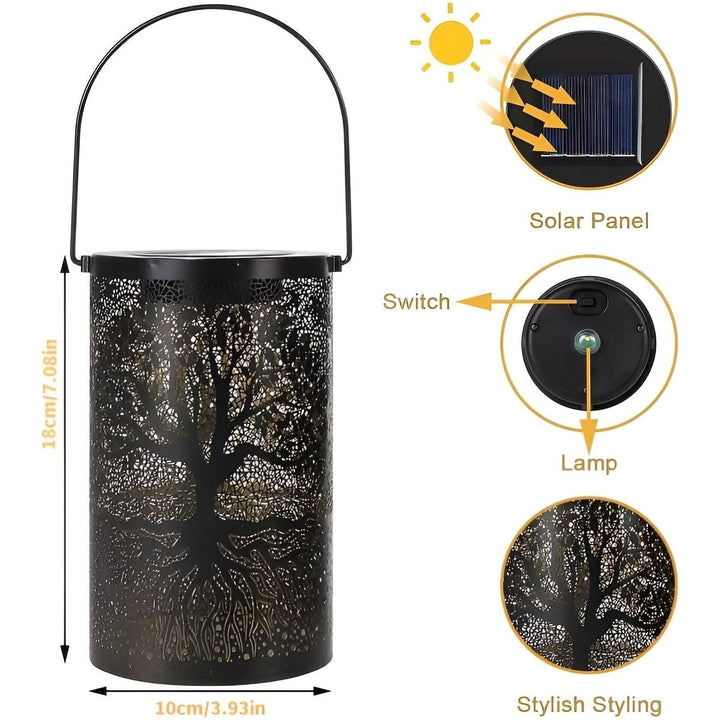SolarArt Lantern - Luxury Metal Art Decoration Solar Outdoor Lantern | Bowlift