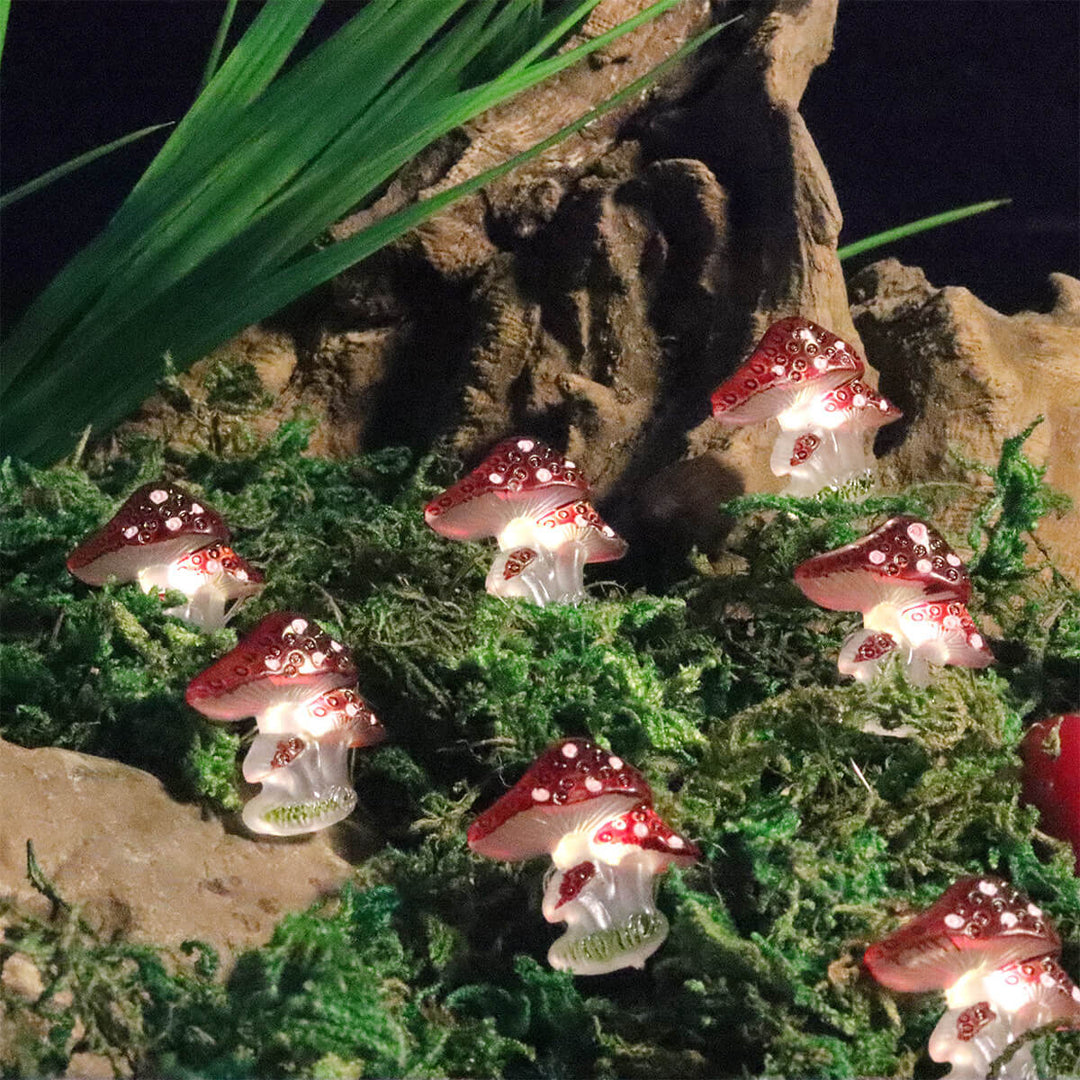 BowLift | Creative Decoration Mini Mushroom Plastic LED String Lights Outdoor Landscape Light