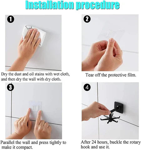 BowLift | 360° Rotating Self-Adhesive Utility Hook