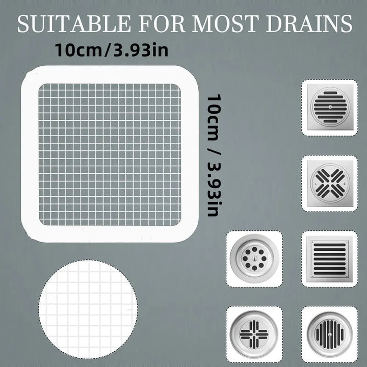 BowLift | 30 piece set hair sieves for drains – self-adhesive disposable filters for shower & sink!