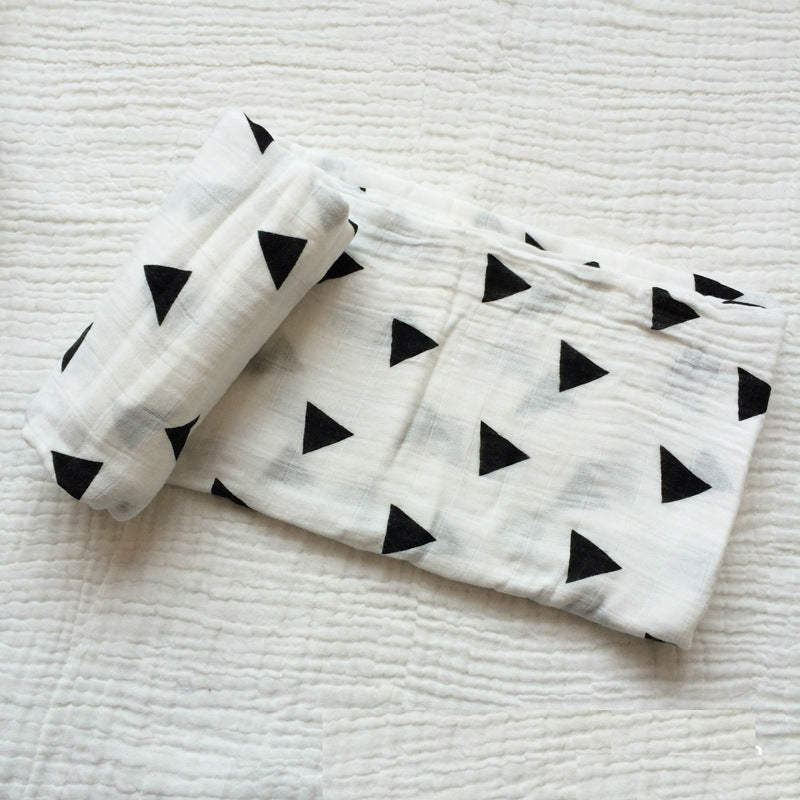 Cute Patterned Muslin Swaddle Blanket Bowlift