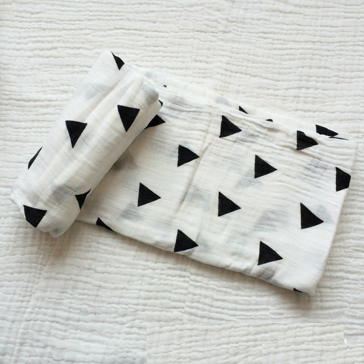 Cute Patterned Muslin Swaddle Blanket Bowlift