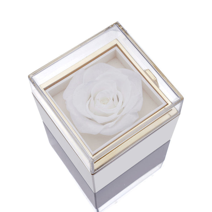 BowLift | [Ideal Gift] Eternal Rose Box - With engraved necklace & artificial rose