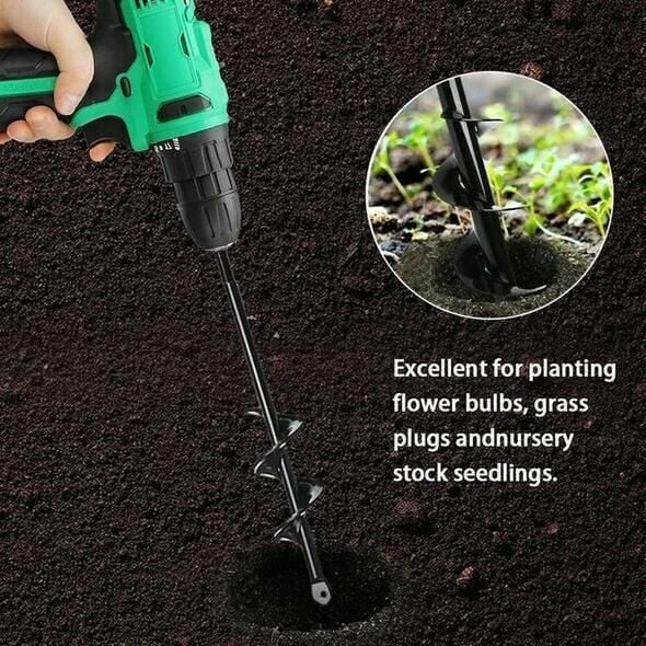 BowLift | Spiral Garden Drill — High-Load Spiral Auger for Deep Planting