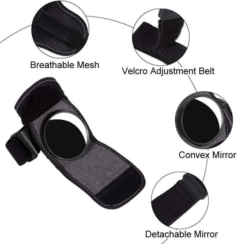 BowLift | Cycling Wrist Rearview Mirror | Wide-Angle Safety Accessory | Adjustable & Lightweight