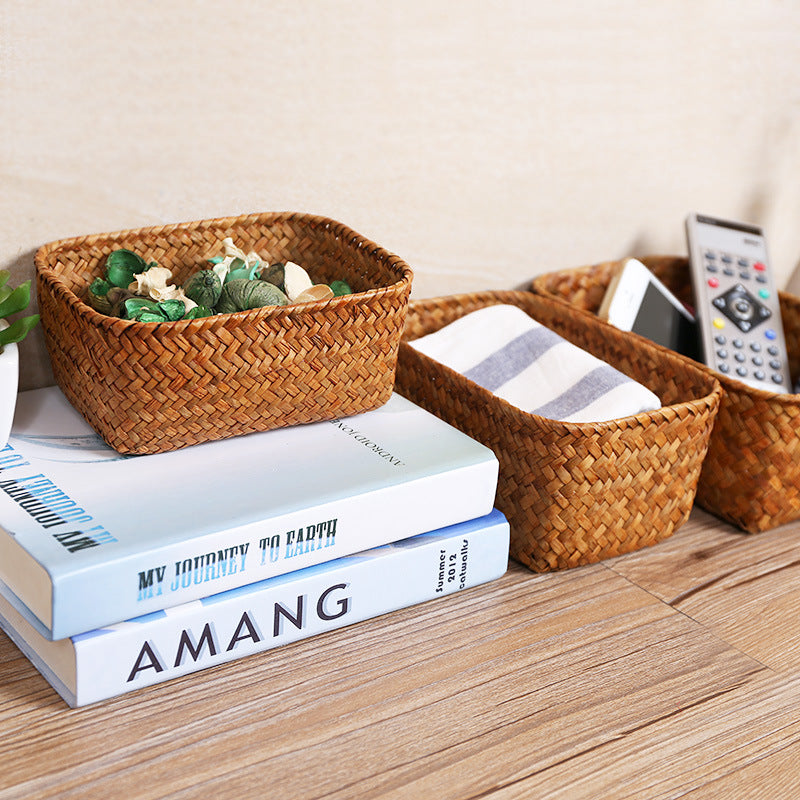 Unisex Rectangular Storage Basket made of Natural Material Bowlift