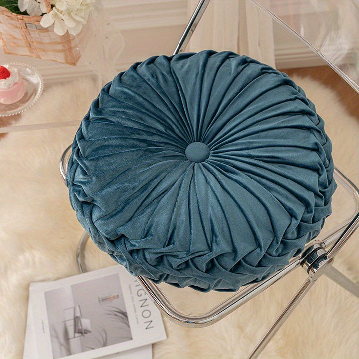 Round Velvet Cushion – Soft Decorative Pillow for Living Room, Bedroom, and Office, Perfect as Floor Cushion or Sofa Decoration | Bowlift