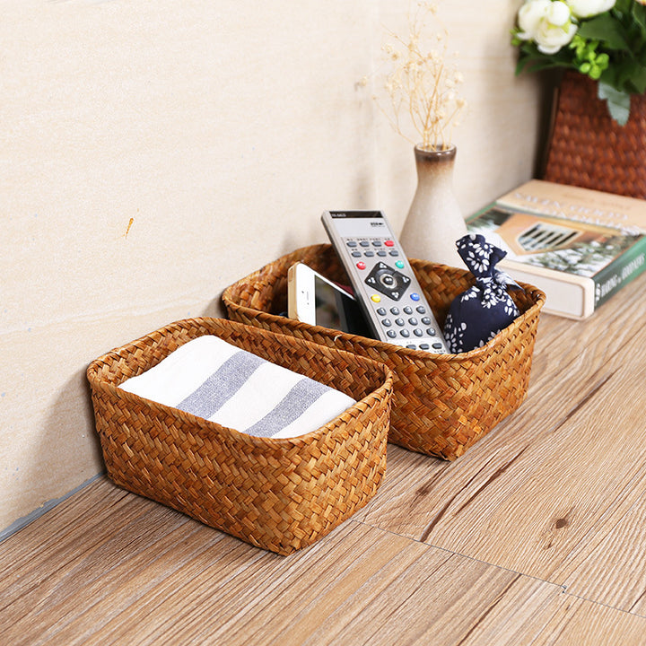 Unisex Rectangular Storage Basket made of Natural Material Bowlift