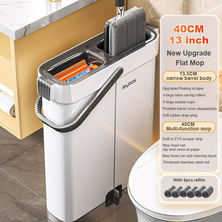 Flat mop set with bucket & wringing system | Bowlift