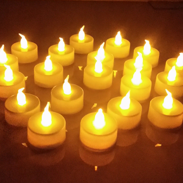 LED Flameless Tealight Candle Lights with Realistic Flicker Bowlift