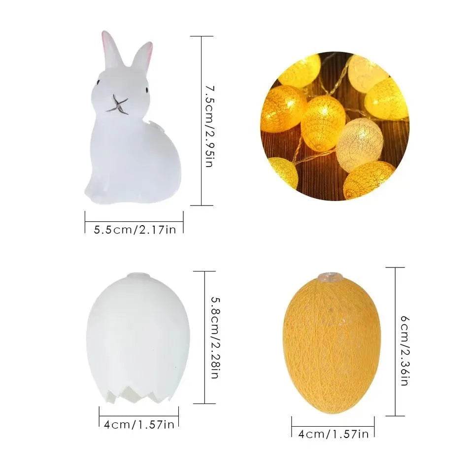 BowLift | New Easter Broken Shell Egg String Lights Led Egg Lanterns Flashing Lights String Lights Christmas Decoration Lights