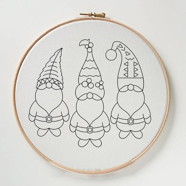 BowLift | Christmas Embroidery Kit | Winter Snowy Village Pattern | Beginner Craft Set with Hoop & Threads