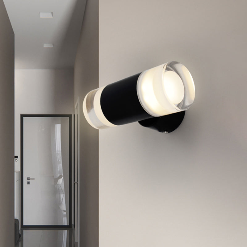 BowLift | Metal tube wall light Minimalist 2 heads wall-mounted light in black for the living room