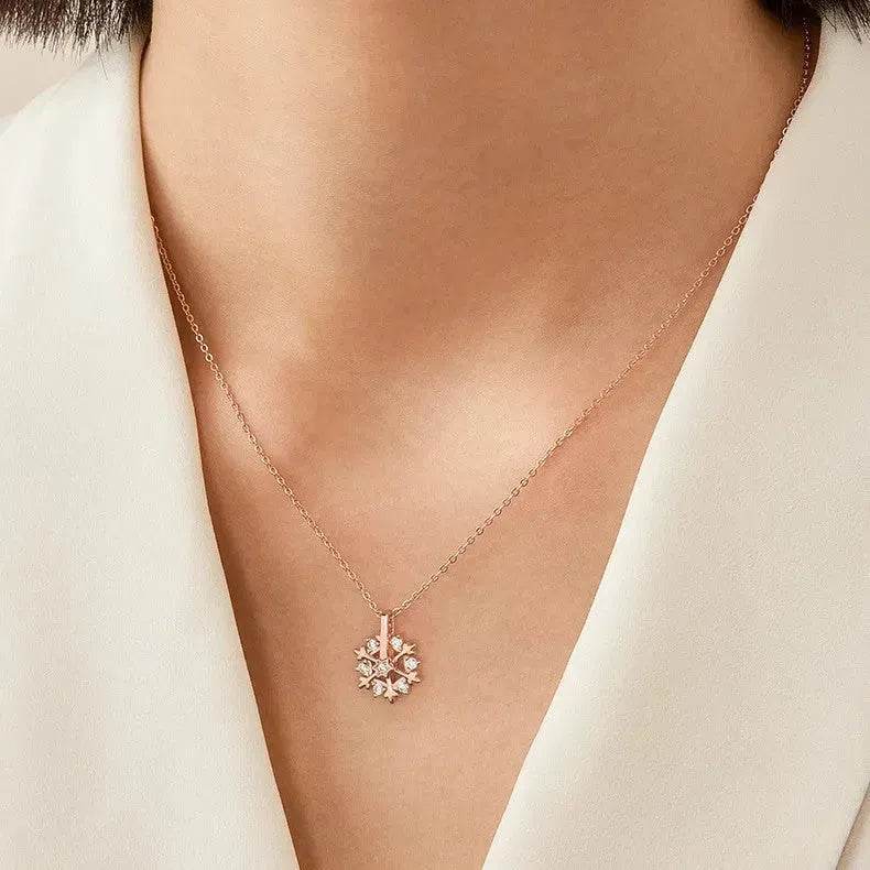 BowLift | Luxury Rhinestone Christmas Snowflakes Necklace Gift for women