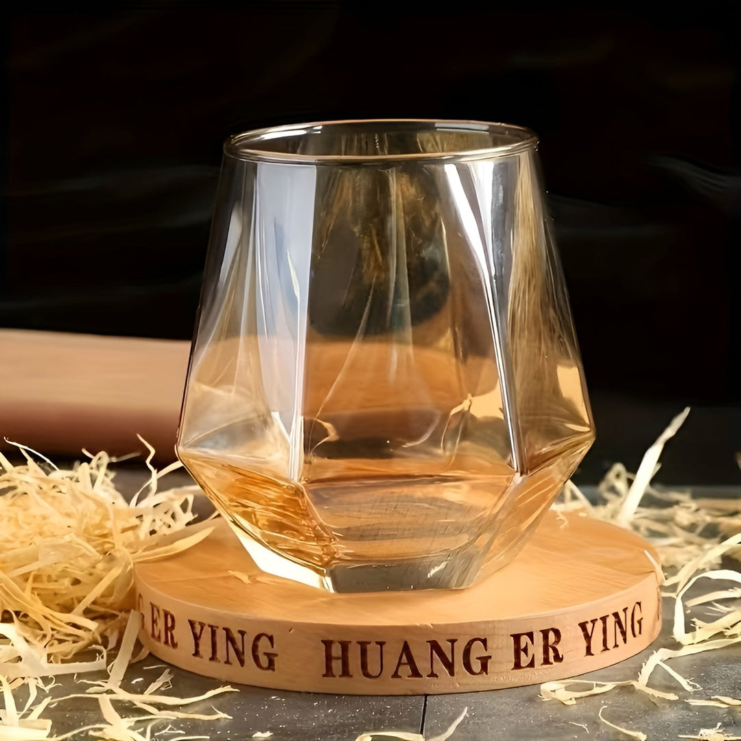 Glass Cup in Transparent Design, 4-Piece Set – Stylish and Decorative Design | 300 ml Glass Cup for Water, Juice, and Tea | Bowlift