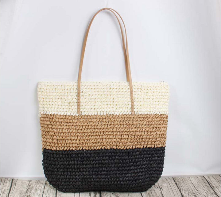 Large rattan shopping bag with sturdy handles Bowlift