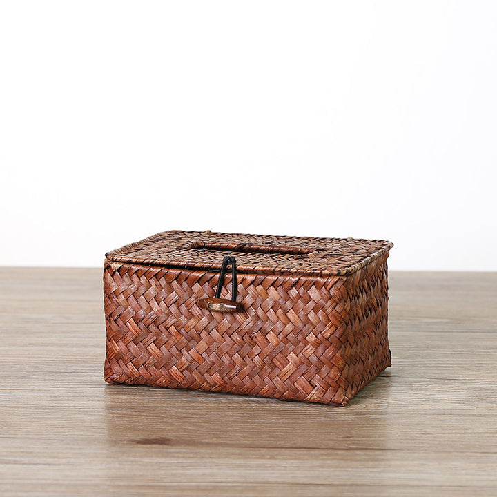 Unisex Handwoven Storage Box with Practical Lid Bowlift
