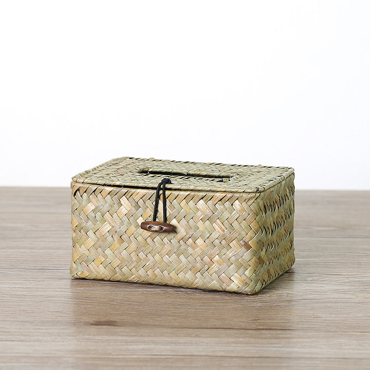 Handcrafted Woven Storage Box with Stylish Lid Bowlift