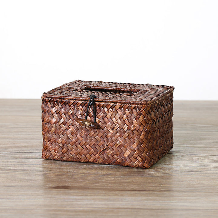 Unisex Handwoven Storage Box with Practical Lid Bowlift
