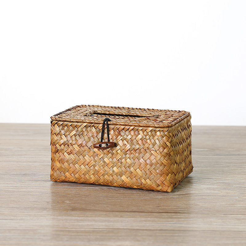 Unisex Handwoven Storage Box with Practical Lid Bowlift