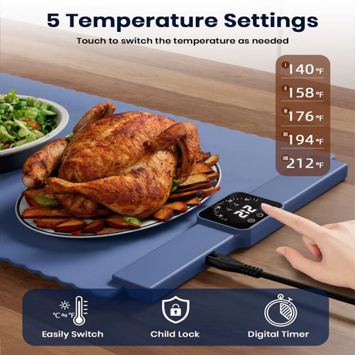 BowLift | Safe Heat Roll-Up Electric Food Warmer Mat