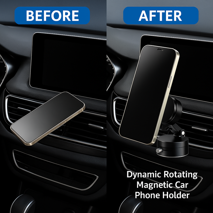 BowLift | Dynamic Rotating Magnetic Car Phone Holder