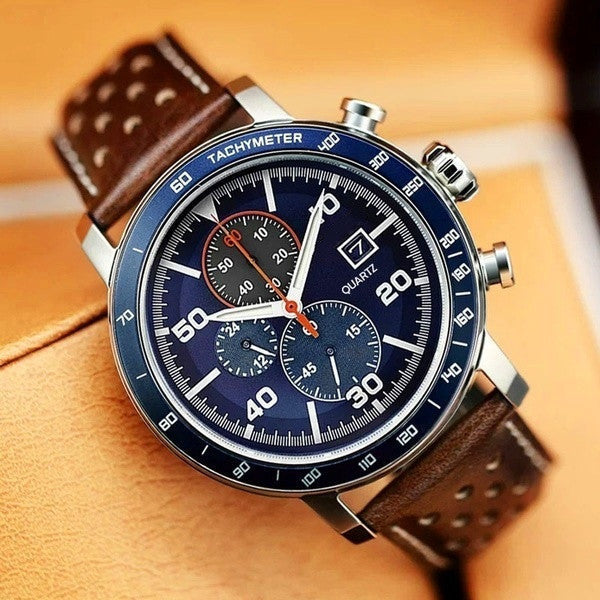 BowLift | Multifunctional 6-Hand Quartz Watch for Men